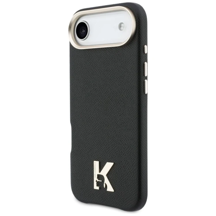 Luksusowe etui Karl Lagerfeld do iPhone 17 Air MagSafe Karl Head Logo – czarne