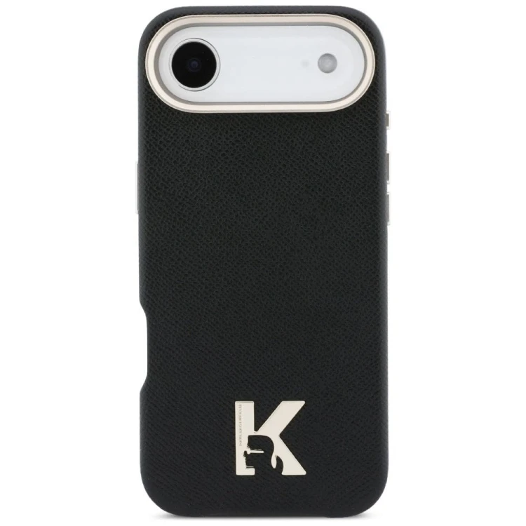 Luksusowe etui Karl Lagerfeld do iPhone 17 Air MagSafe Karl Head Logo – czarne