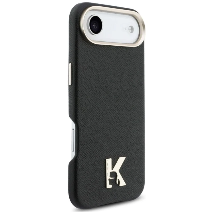Luksusowe etui Karl Lagerfeld do iPhone 17 Air MagSafe Karl Head Logo – czarne