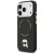 Ekskluzywne etui Karl Lagerfeld do iPhone 17 MagSafe Silicone Karl&Choupette Ring – czarne