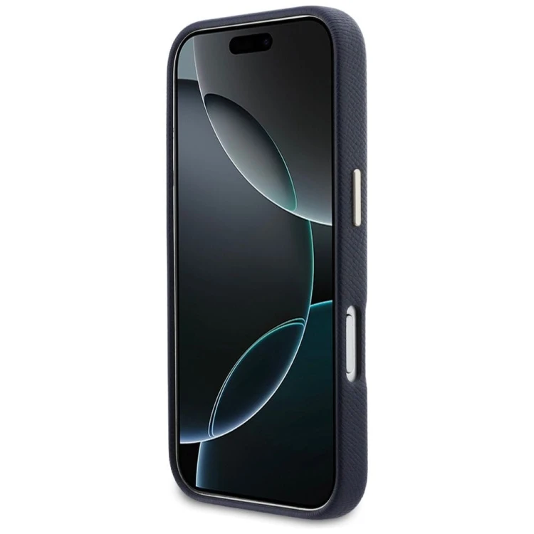 Etui Guess iPhone 17 Pro FW Resin Logo Niebieskie - Skóra Ekologiczna 4G
