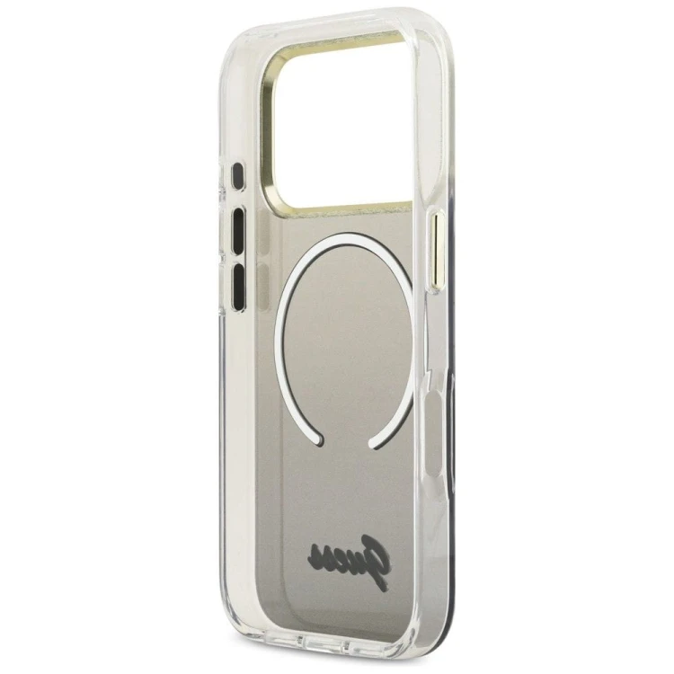 Etui Guess iPhone 17 Pro IML Gradient Script Metal Czarne - MagSafe Aluminium