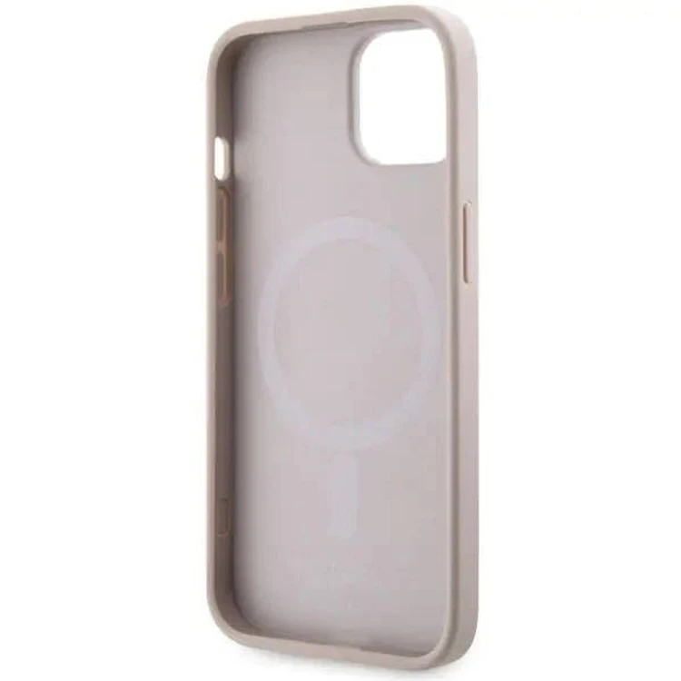 Etui Guess iPhone 14 GCube Stripes Różowe - Oryginalny Pokrowiec MagSafe