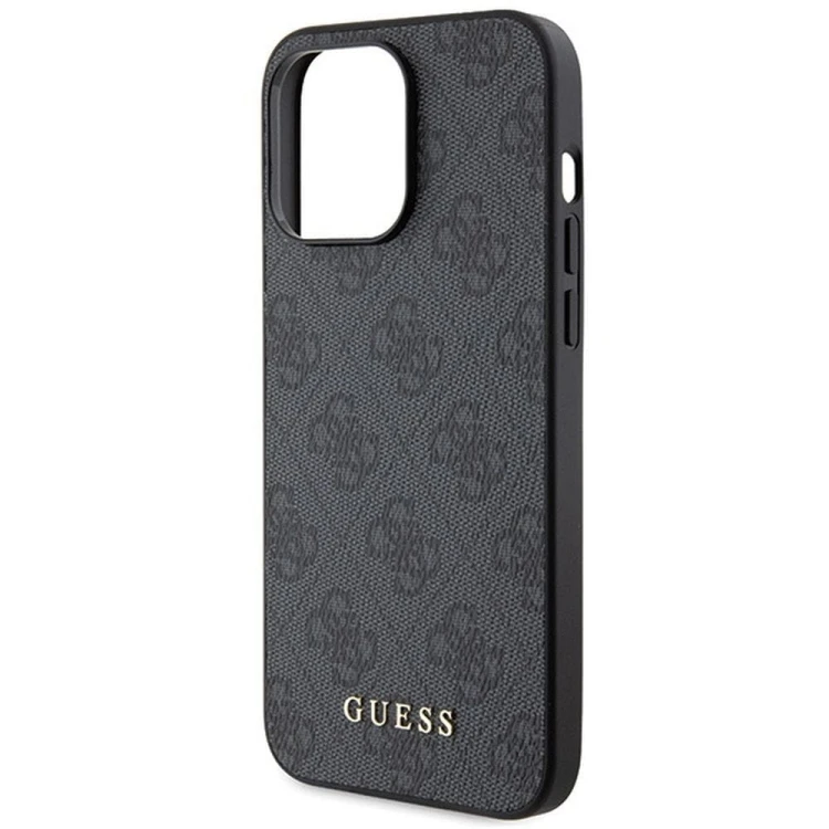 Etui Guess iPhone 15 Pro Max 4G Metal Logo Szare - Oryginalny Pokrowiec