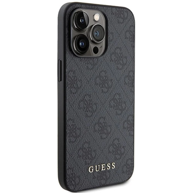 Etui Guess iPhone 15 Pro Max 4G Metal Logo Szare - Oryginalny Pokrowiec