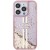Etui Guess iPhone 15 Pro Liquid Glitter Gold Stripes Różowe - Płynny Brokat