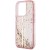 Etui Guess iPhone 15 Pro Liquid Glitter Gold Stripes Różowe - Płynny Brokat