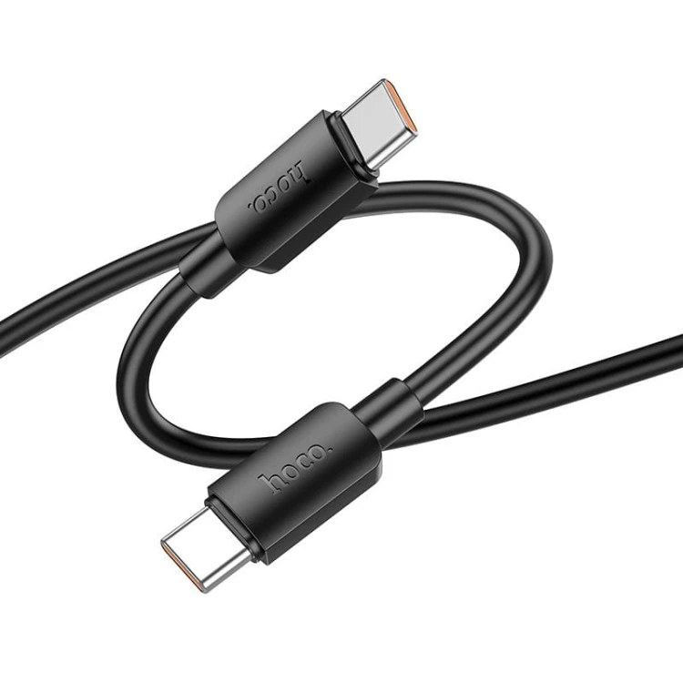 Kabel USB-C do USB-C Hoco X96 100W PD 6A 1m czarny – szybkie ładowanie