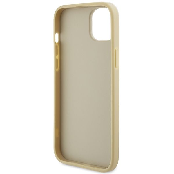 Etui Guess iPhone 15 14 13 Leather 4G Metal Logo Strass Złote - Kryształki