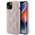 Etui Guess iPhone 15 14 13 Quilted Metal Logo Różowe - Pikowane Skóra