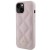 Etui Guess iPhone 15 14 13 Quilted Metal Logo Różowe - Pikowane Skóra