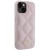Etui Guess iPhone 15 14 13 Quilted Metal Logo Różowe - Pikowane Skóra