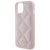 Etui Guess iPhone 15 14 13 Quilted Metal Logo Różowe - Pikowane Skóra