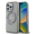 Etui Guess iPhone 16 Pro IML Flowers Wreath Czarne - MagSafe Kwiaty