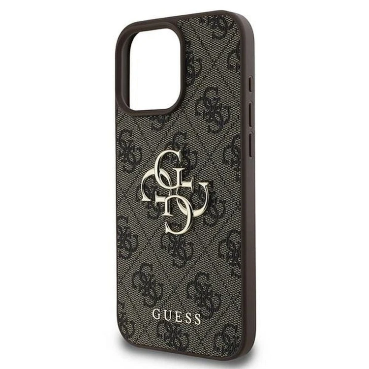 Etui Guess iPhone 16 Pro 4G Big Logo Brązowe - Oryginalny Pokrowiec