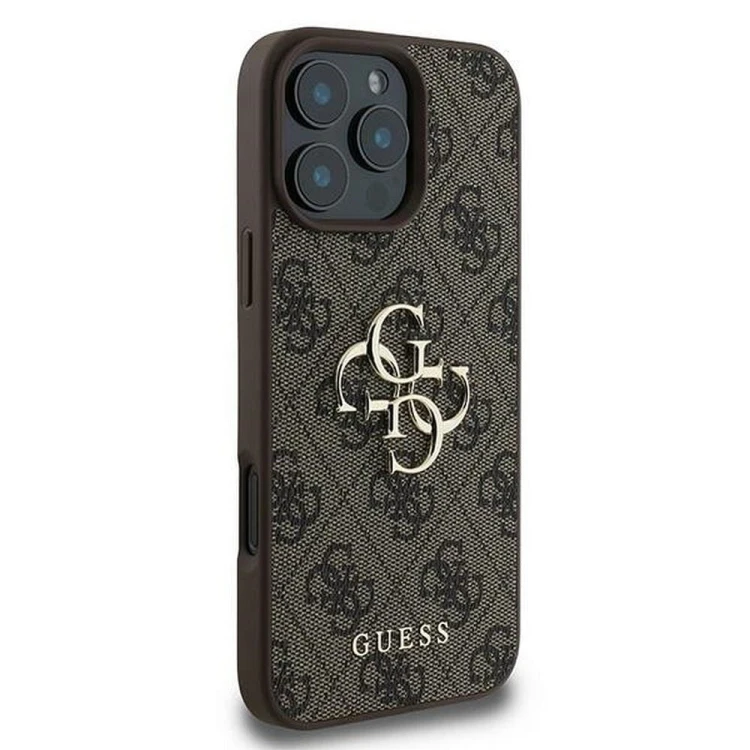 Etui Guess iPhone 16 Pro 4G Big Logo Brązowe - Oryginalny Pokrowiec