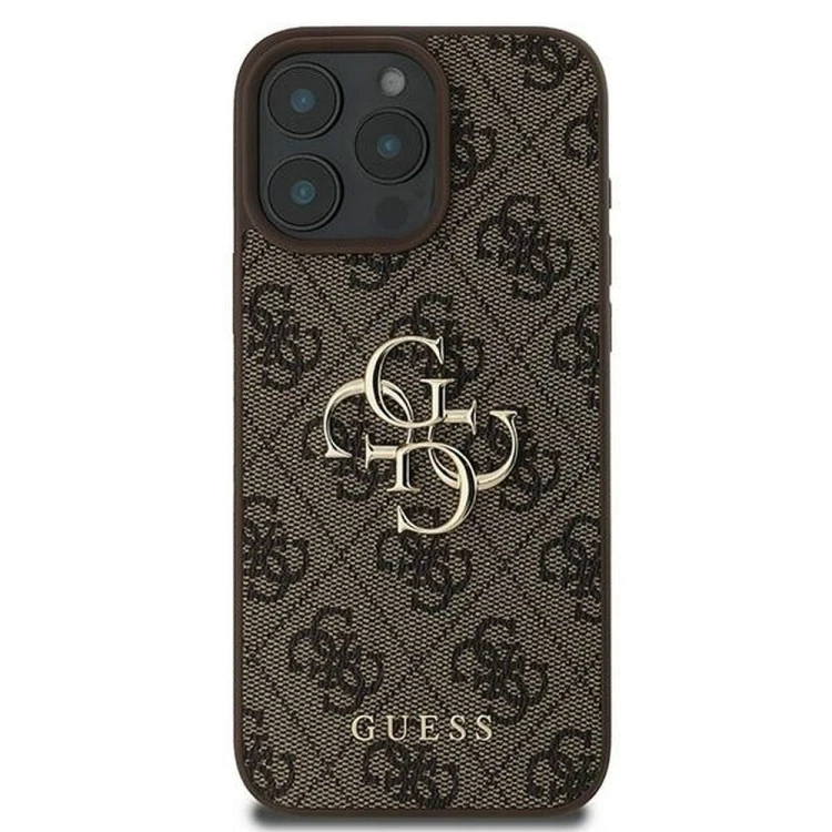 Etui Guess iPhone 16 Pro 4G Big Logo Brązowe - Oryginalny Pokrowiec
