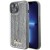 Etui Guess iPhone 15 14 13 Sequin Script Metal Srebrne - Cekiny Blask