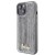 Etui Guess iPhone 15 14 13 Sequin Script Metal Srebrne - Cekiny Blask