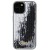 Etui Guess iPhone 15 14 13 Sequin Script Metal Srebrne - Cekiny Blask