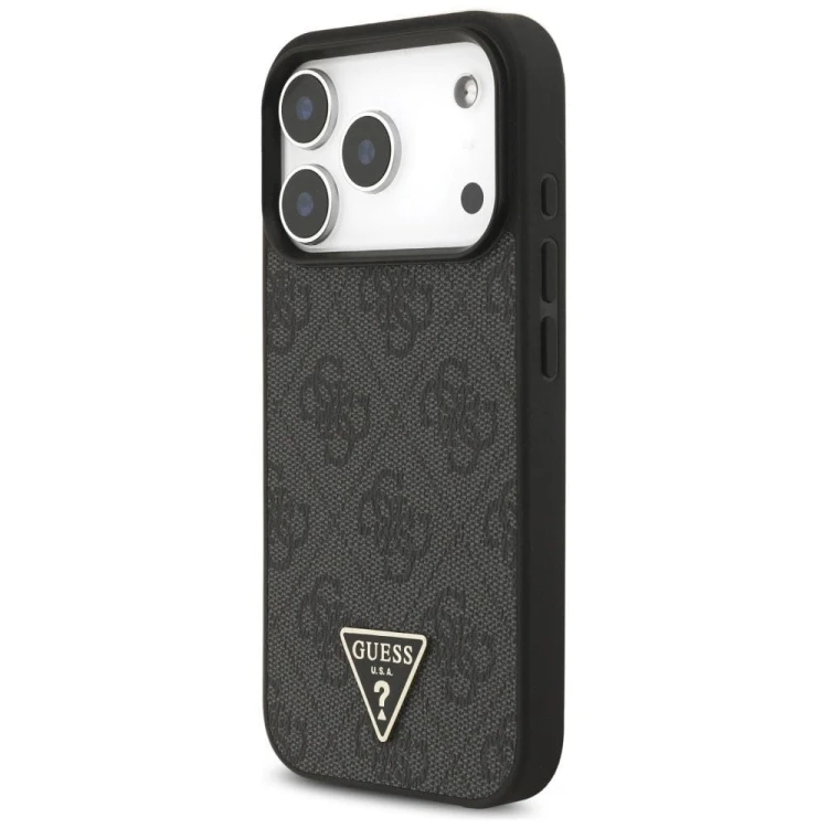 Etui Guess iPhone 17 Pro 4G Strap Triangle Logo Czarne - MagSafe + Brelok
