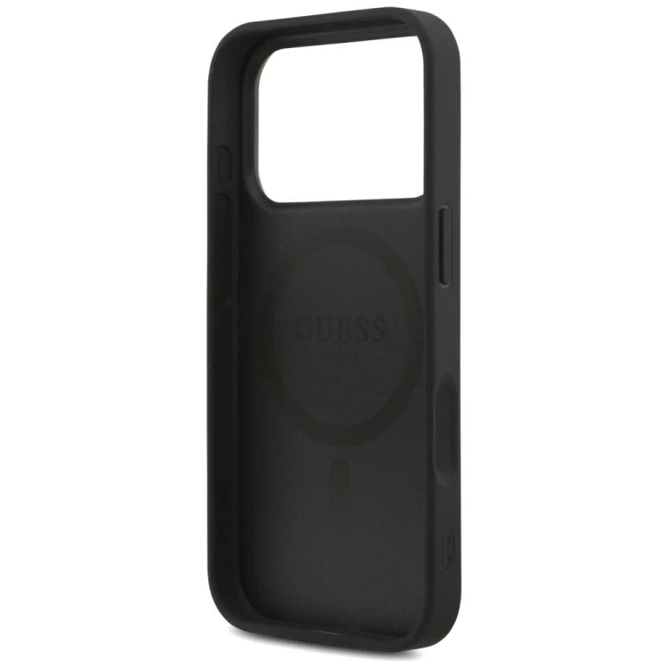 Etui Guess iPhone 17 Pro 4G Strap Triangle Logo Czarne - MagSafe + Brelok