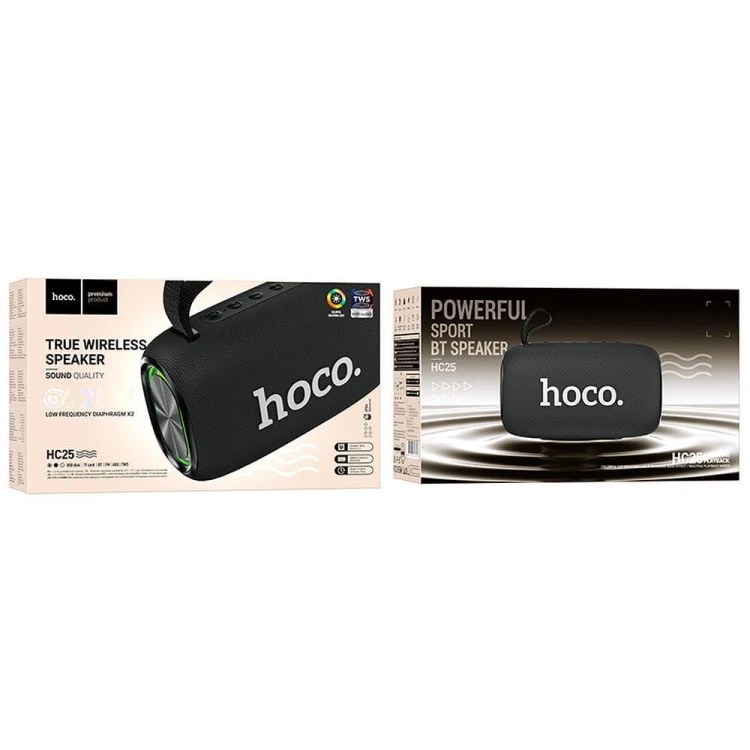 Głośnik bezprzewodowy Hoco HC25 20W Bluetooth czarny – radio FM, USB, TF
