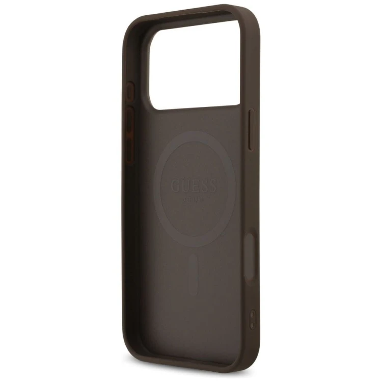 Etui Guess iPhone 17 Pro Max 4G Printed Stripes Brązowe - MagSafe