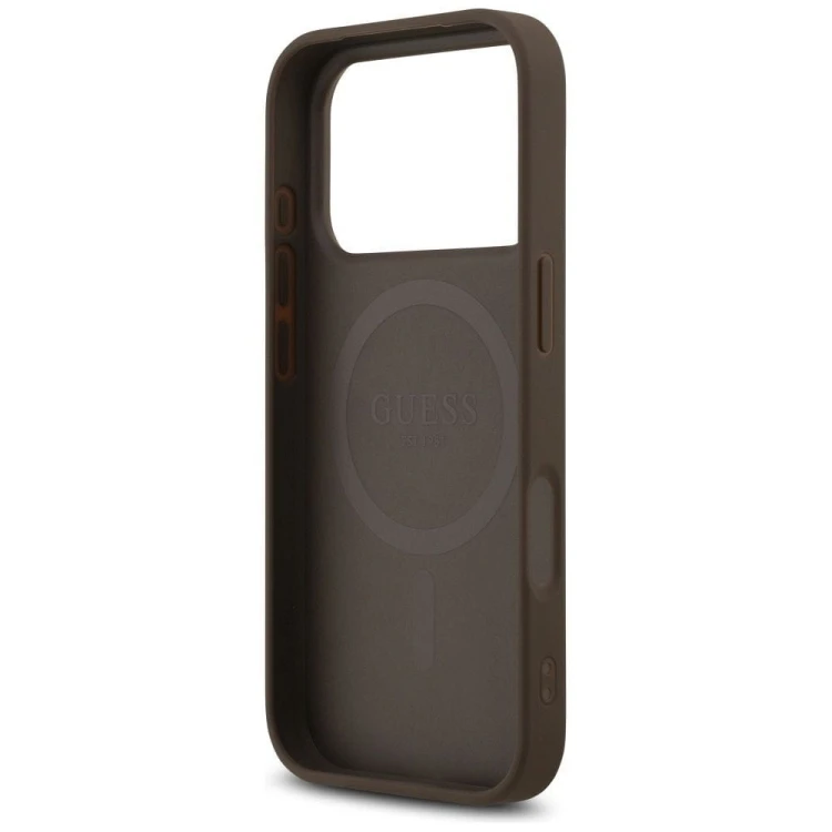 Etui Guess iPhone 17 Pro 4G Printed Stripes Brązowe - MagSafe