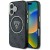 Etui Guess iPhone 16 Metal Glitter 4G Circle Triangle Czarne - MagSafe
