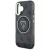 Etui Guess iPhone 16 Metal Glitter 4G Circle Triangle Czarne - MagSafe
