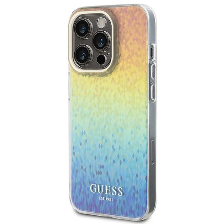 Etui Guess iPhone 14 Pro IML Faceted Mirror Wielokolorowe - Disco Iridescent