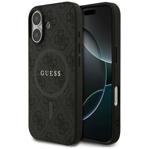 Etui Guess iPhone 17 4G Ring Classic Logo Czarne - MagSafe
