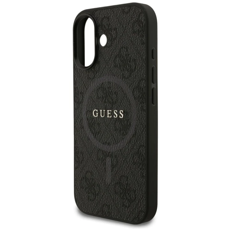 Etui Guess iPhone 17 4G Ring Classic Logo Czarne - MagSafe