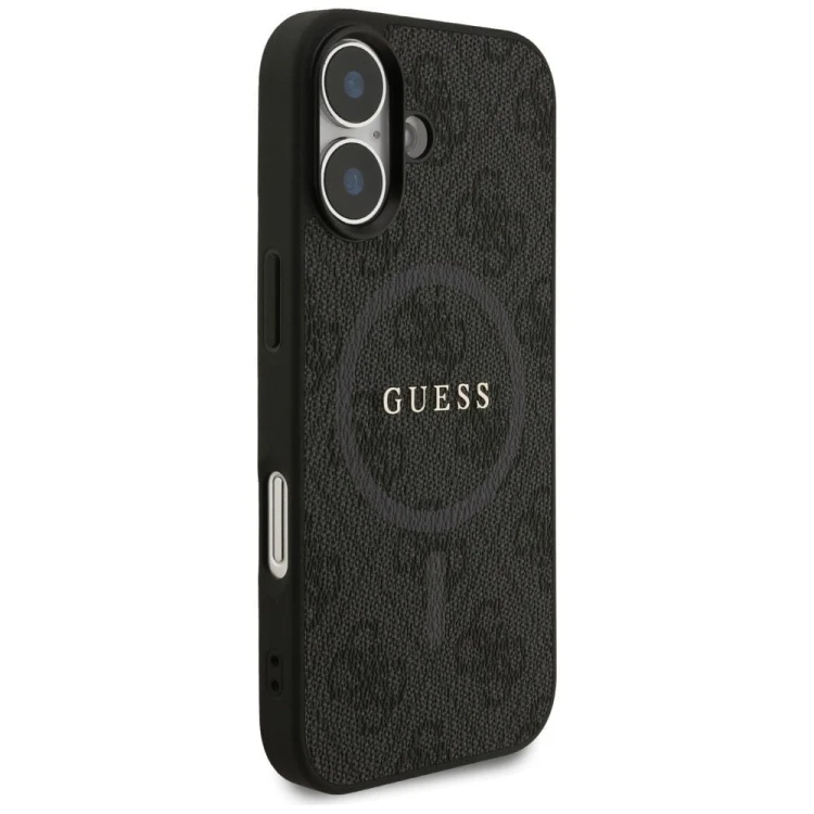 Etui Guess iPhone 17 4G Ring Classic Logo Czarne - MagSafe