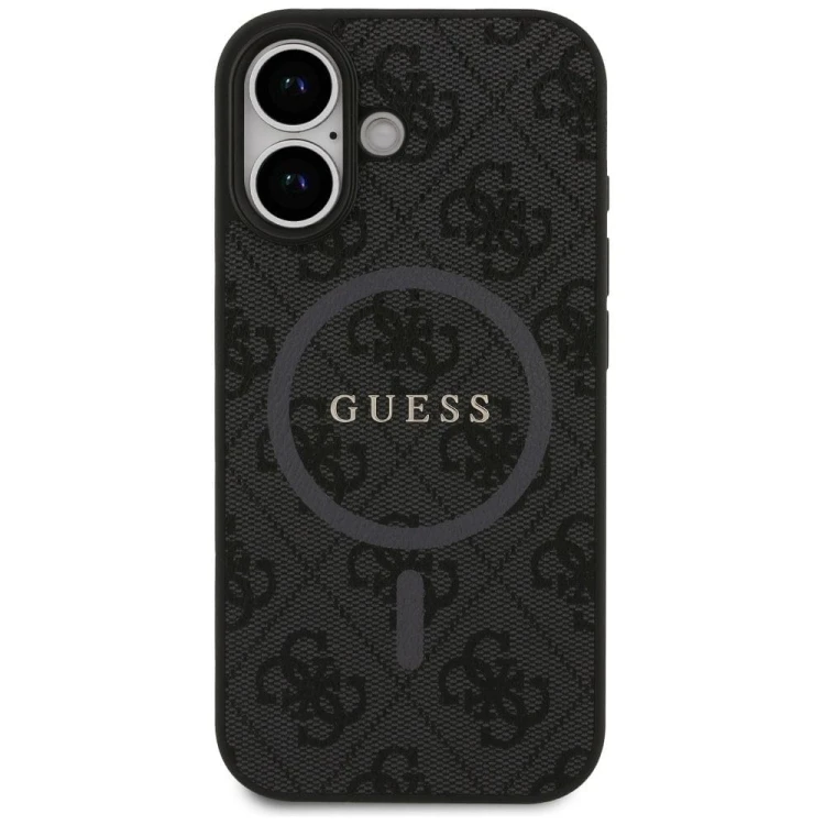 Etui Guess iPhone 17 4G Ring Classic Logo Czarne - MagSafe