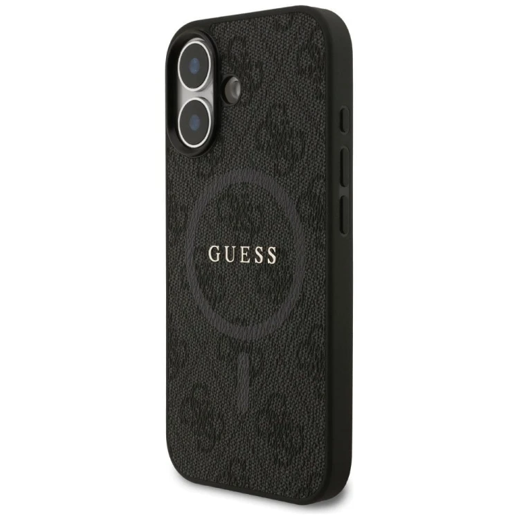 Etui Guess iPhone 17 4G Ring Classic Logo Czarne - MagSafe