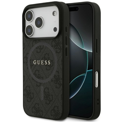 Etui Guess iPhone 17 Pro 4G Ring Classic Logo Czarne - MagSafe