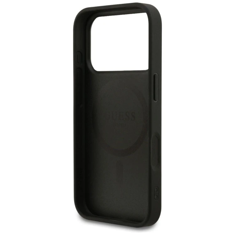 Etui Guess iPhone 17 Pro 4G Ring Classic Logo Czarne - MagSafe