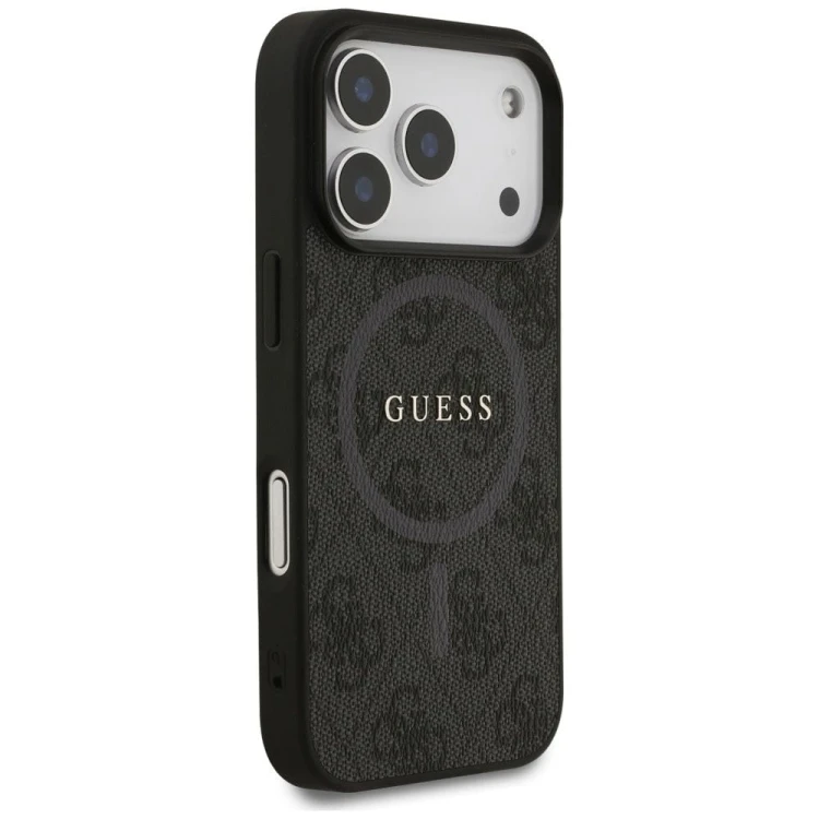 Etui Guess iPhone 17 Pro 4G Ring Classic Logo Czarne - MagSafe