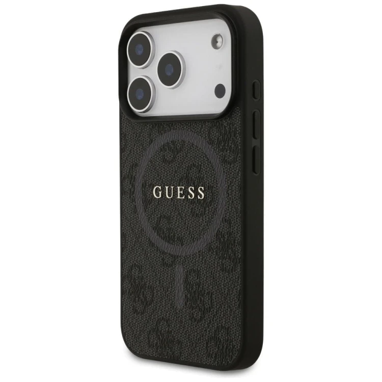 Etui Guess iPhone 17 Pro 4G Ring Classic Logo Czarne - MagSafe