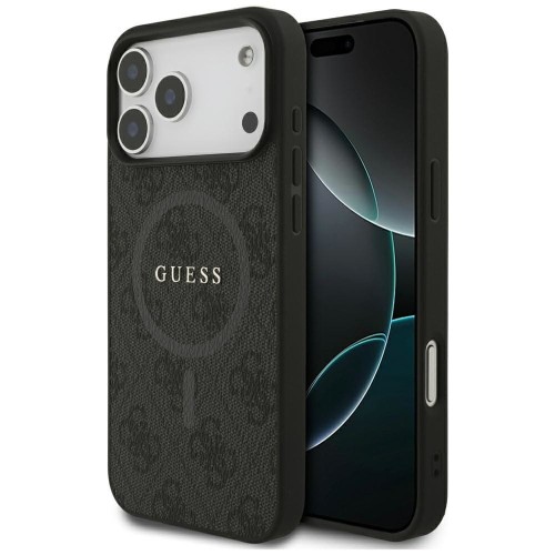 Etui Guess iPhone 17 Pro Max 4G Ring Classic Logo Czarne - MagSafe
