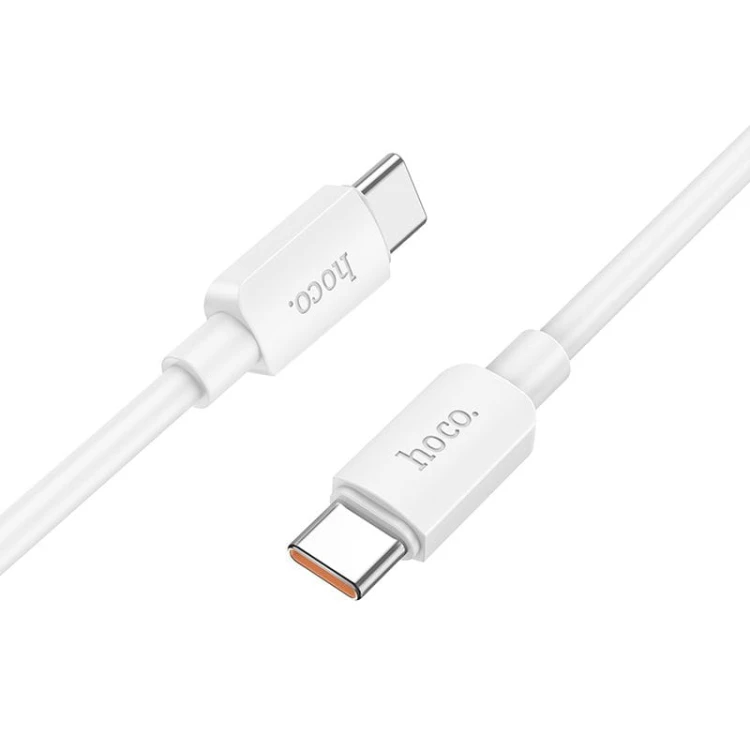 Kabel USB-C do USB-C Hoco X96 100W PD 6A 1 m biały – szybkie ładowanie laptopa i smartfona