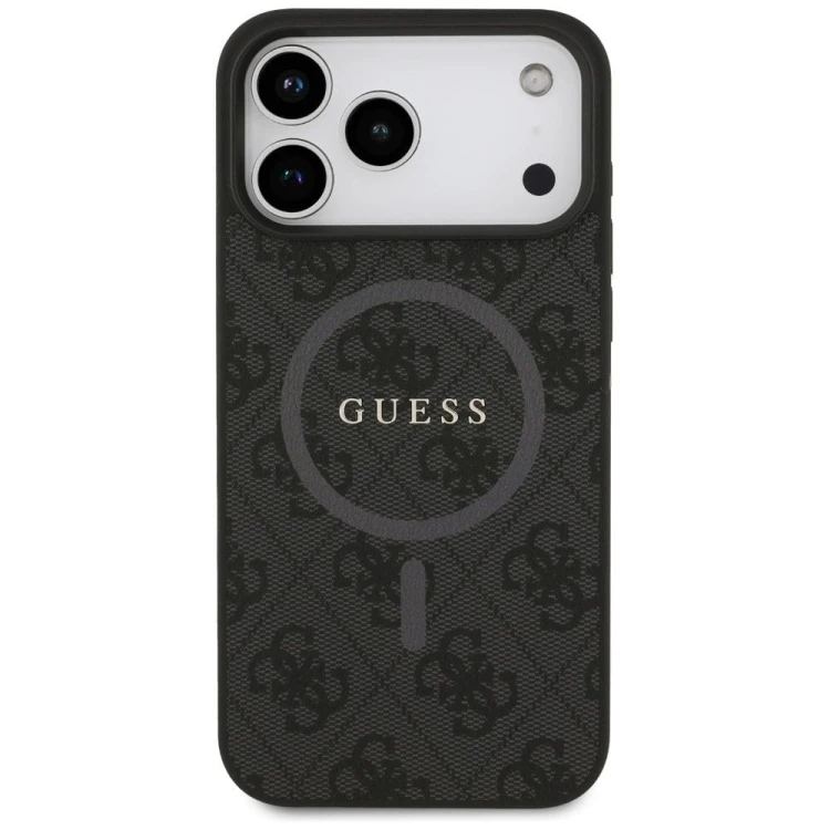 Etui Guess iPhone 17 Pro Max 4G Ring Classic Logo Czarne - MagSafe