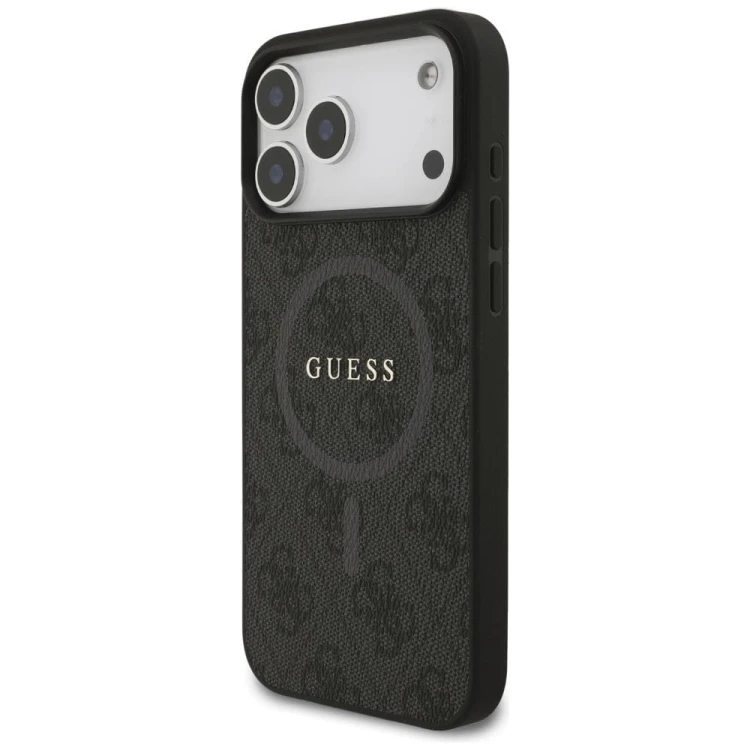 Etui Guess iPhone 17 Pro Max 4G Ring Classic Logo Czarne - MagSafe