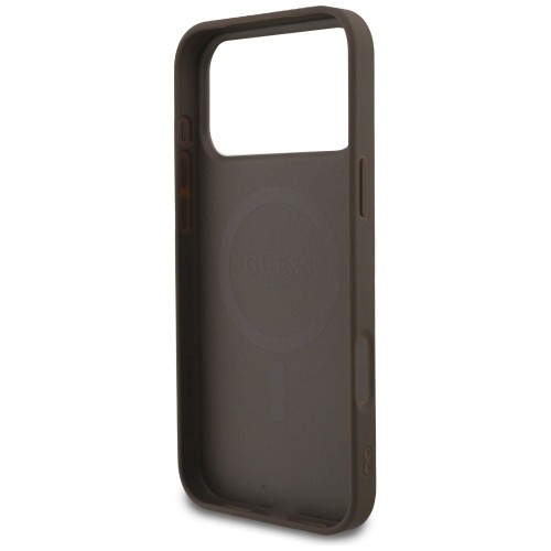 Etui Guess iPhone 17 Pro Max 4G Ring Classic Logo Brązowe - MagSafe