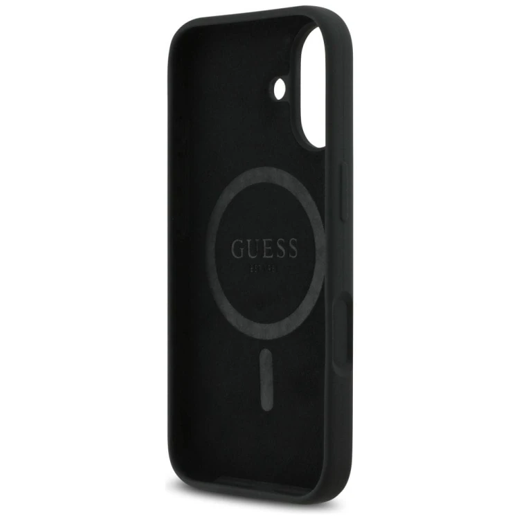 Etui Guess iPhone 17 Silicone Triangle Logo Czarne - MagSafe