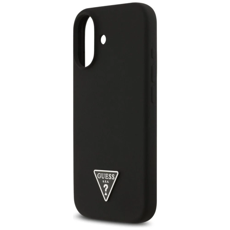 Etui Guess iPhone 17 Silicone Triangle Logo Czarne - MagSafe