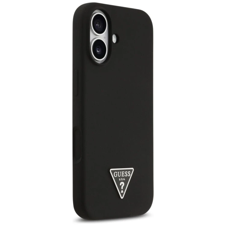 Etui Guess iPhone 17 Silicone Triangle Logo Czarne - MagSafe