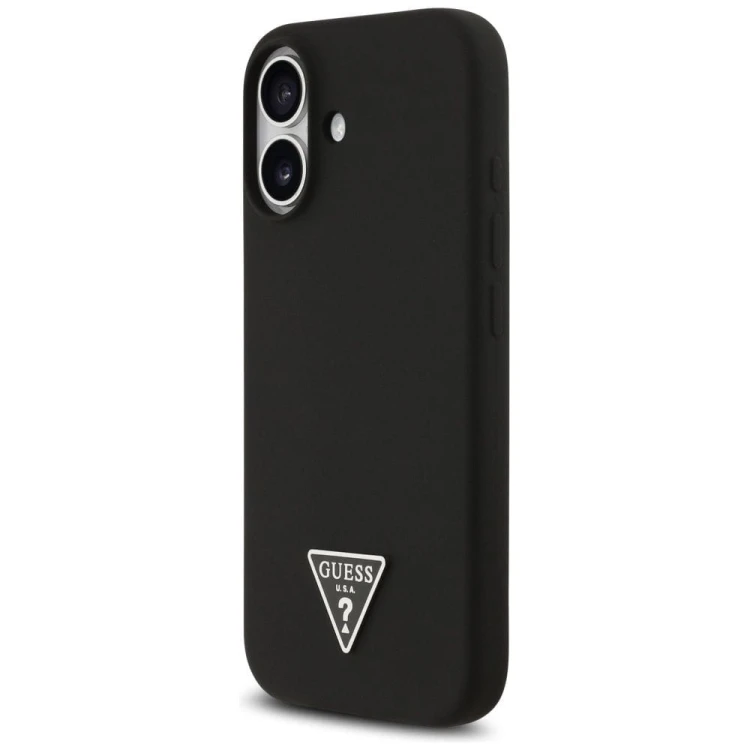 Etui Guess iPhone 17 Silicone Triangle Logo Czarne - MagSafe